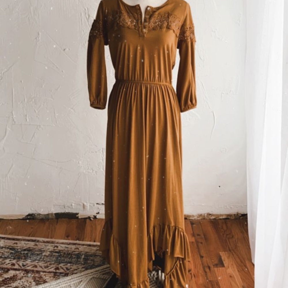 Mia Joy Maxi Dress in Mustard